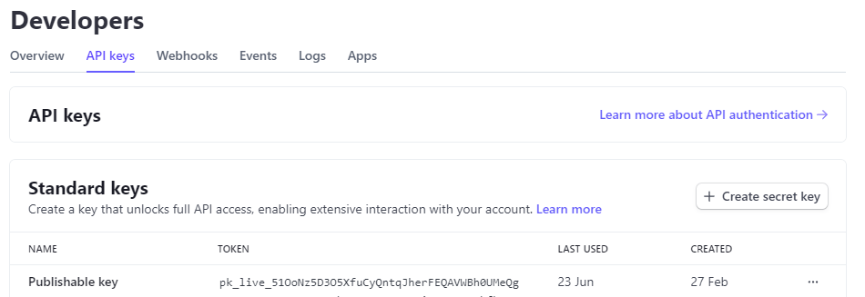 secret key secret key