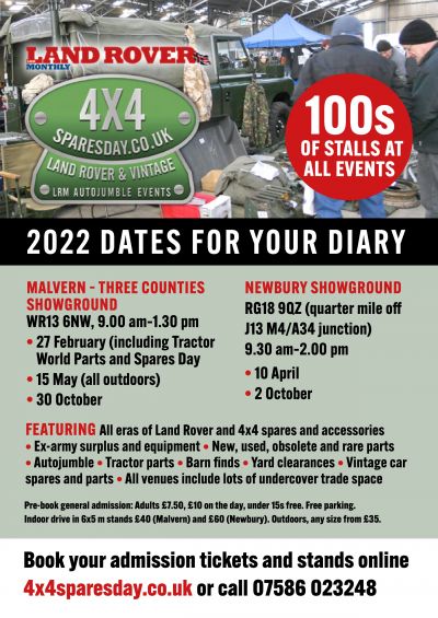 2022 Spares Days Diary Dates Jpeg