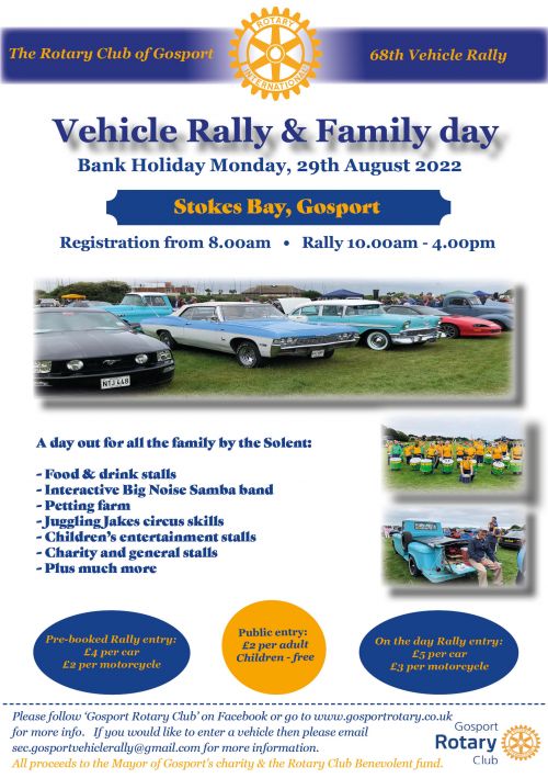 Vehicle Rally poster 2022 gosport